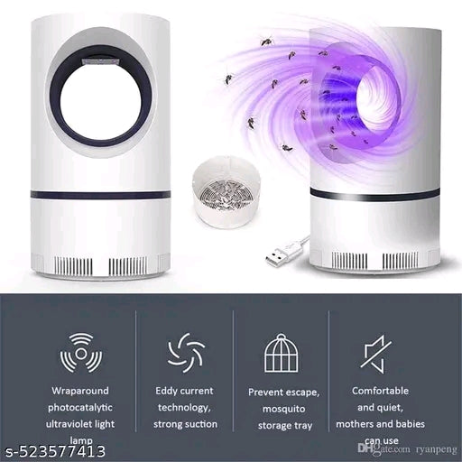 Ozoy Mosquito Lamp International Eco Friendly Bug Zapper Electric Mosquito Lamp Dual Mosquito Zapper Lamp Indoor Insect Trap Portable Killer Catcher Trap Machine (Grey)